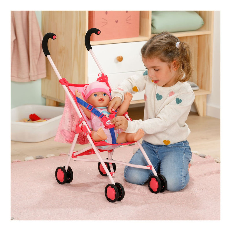 Baby Born Stroller with Pink Bag