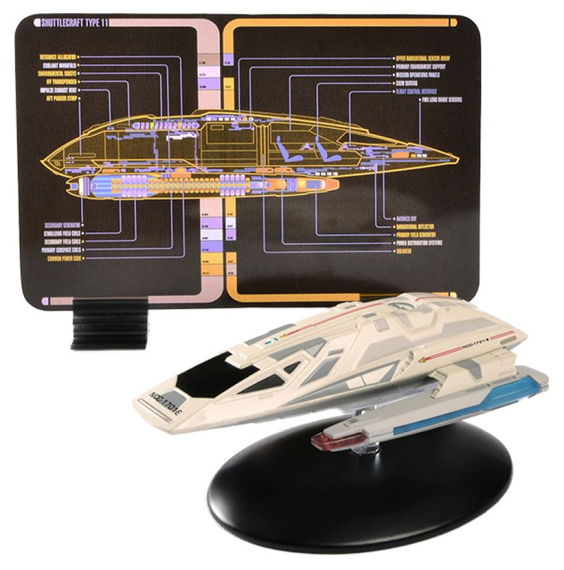 Shuttlecraft Set 3 (Travel Pod, Type 11, Argo & Workbee) Model Die Cast Ships SSSEN402 (Eaglemoss / Star Trek, packaging shot