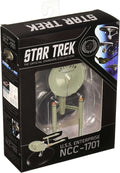 U.S.S. Enterprise NCC-1701 (Constitution-class) TOS Diecast Model Ship Window Boxed (Star Trek / Eaglemoss), in display
