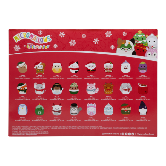 Squishmallows-Micromallows 24pc Advent Calendar