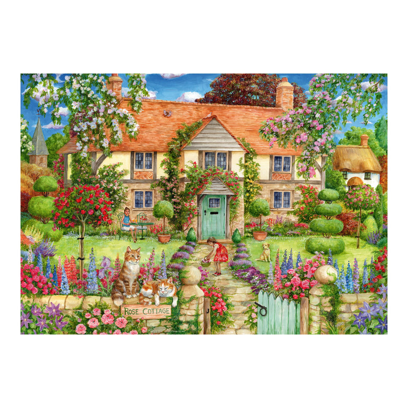 Rose Cottage 1000 Piece Jigsaw Puzzle