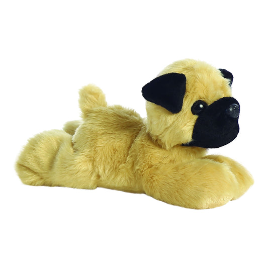 Aurora World Mr Pugster Pug Mini Flopsies Plush Soft Toy