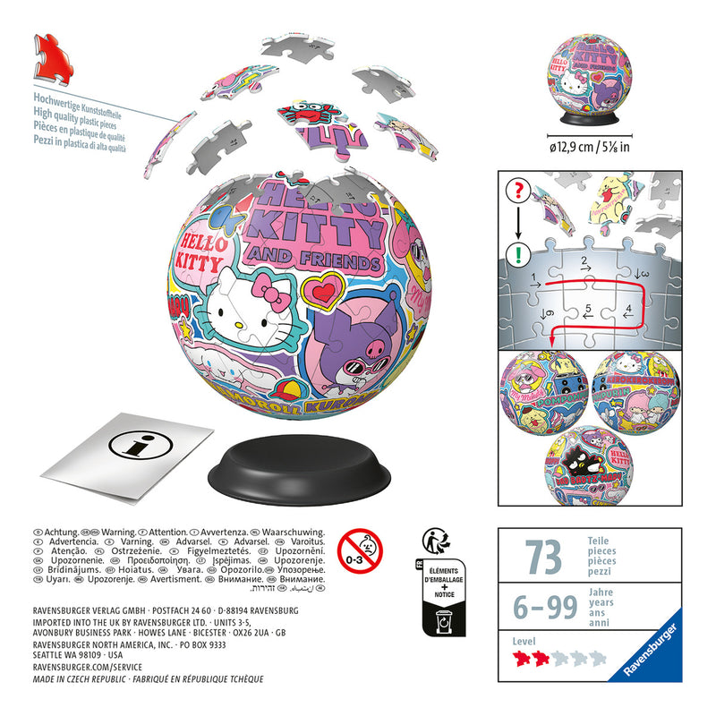 Hello Kitty 72 Piece 3D Puzzle Ball