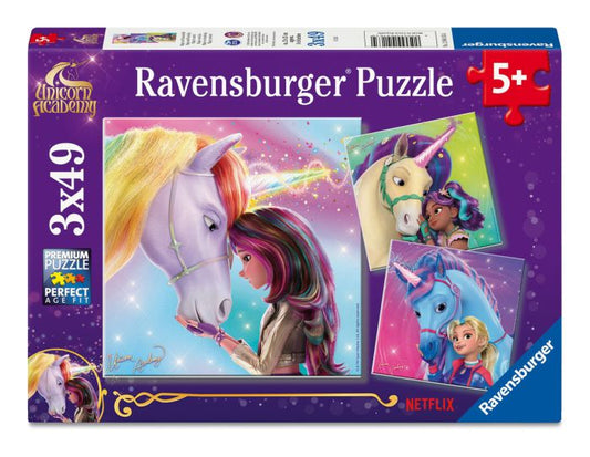 Unicorn Academy 3x49 Piece jigsaw Puzzles