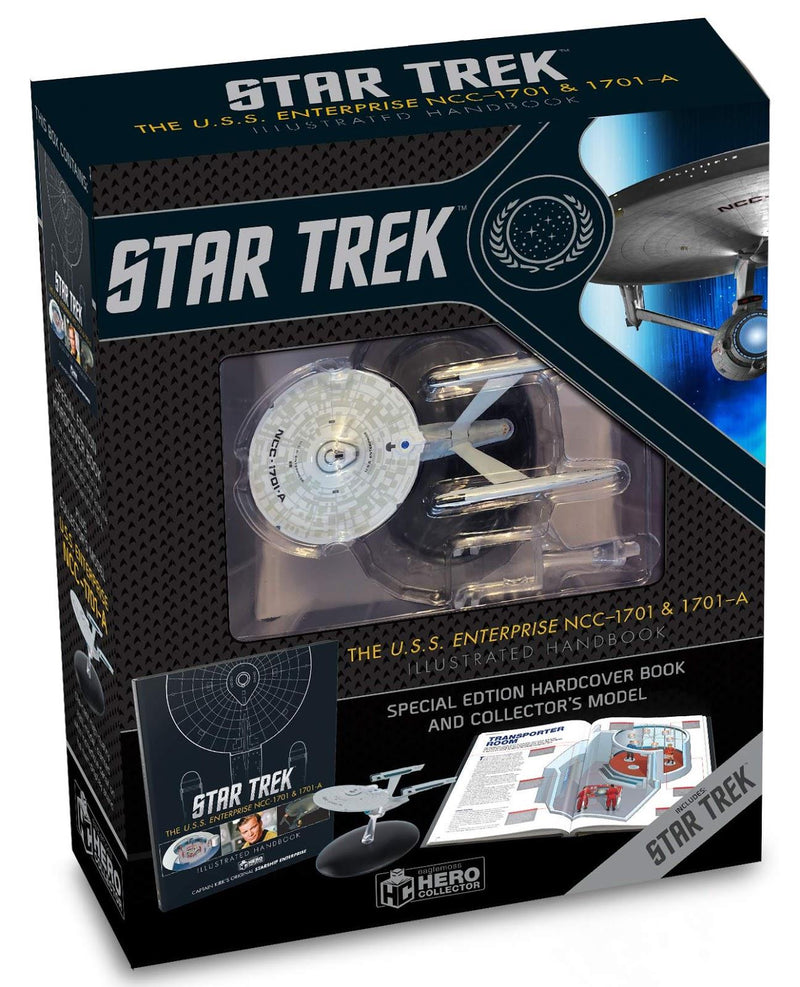 U.S.S. Enterprise NCC-1701 & 1701-A Handbook & Diecast Ship (Eaglemoss / Star Trek), close-up detail
