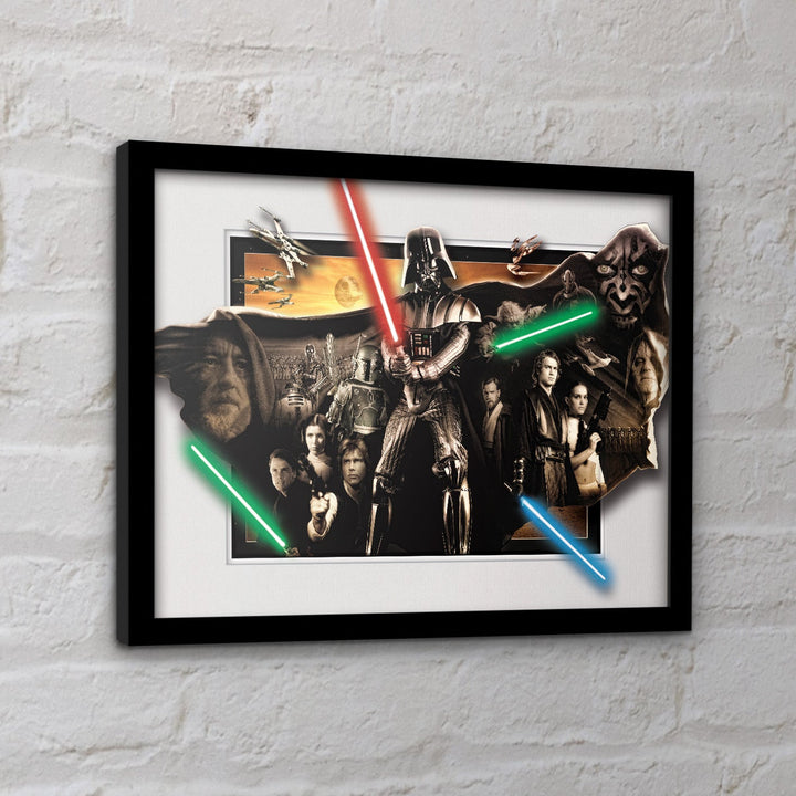 Star Wars Vader Cloak Breakout 3D Effect Framed 30 x 40 cm Collector Print