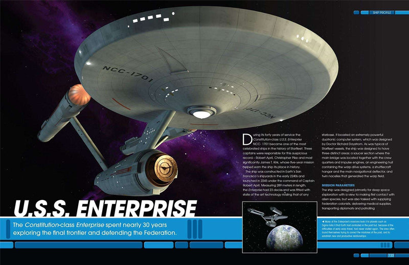 Star Trek Shipyards Starfleet Starships: 2151-2293 - Special Edition Hardcover Book and Collector's Model (S, close-up detail