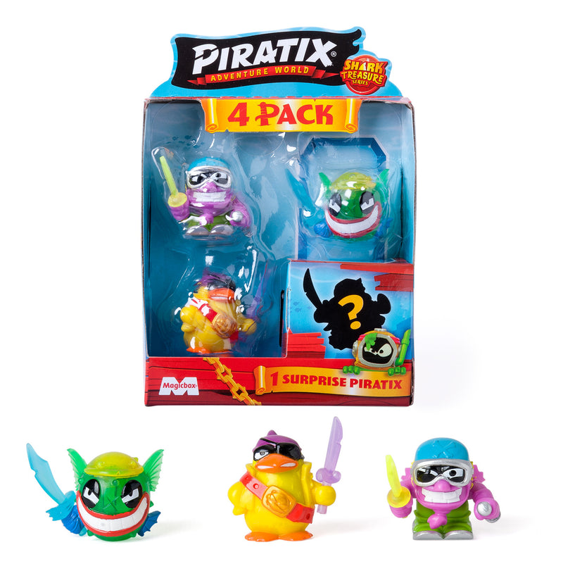 Piratix - Shark Treasure 4 Pack (Case of 6)