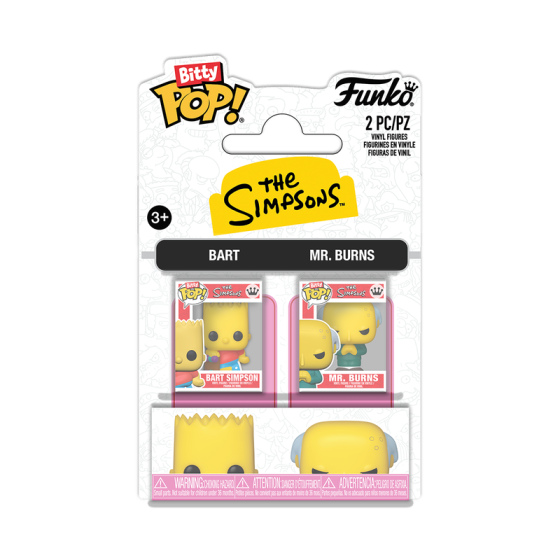 The Simpsons - Bart & Mr Burns 2 Pack Funko Bitty Pop! Vinyl Figures