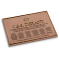 No. 3 U.S.S. Defiant NX-74205 Dedication Plaque Star Trek, side angle