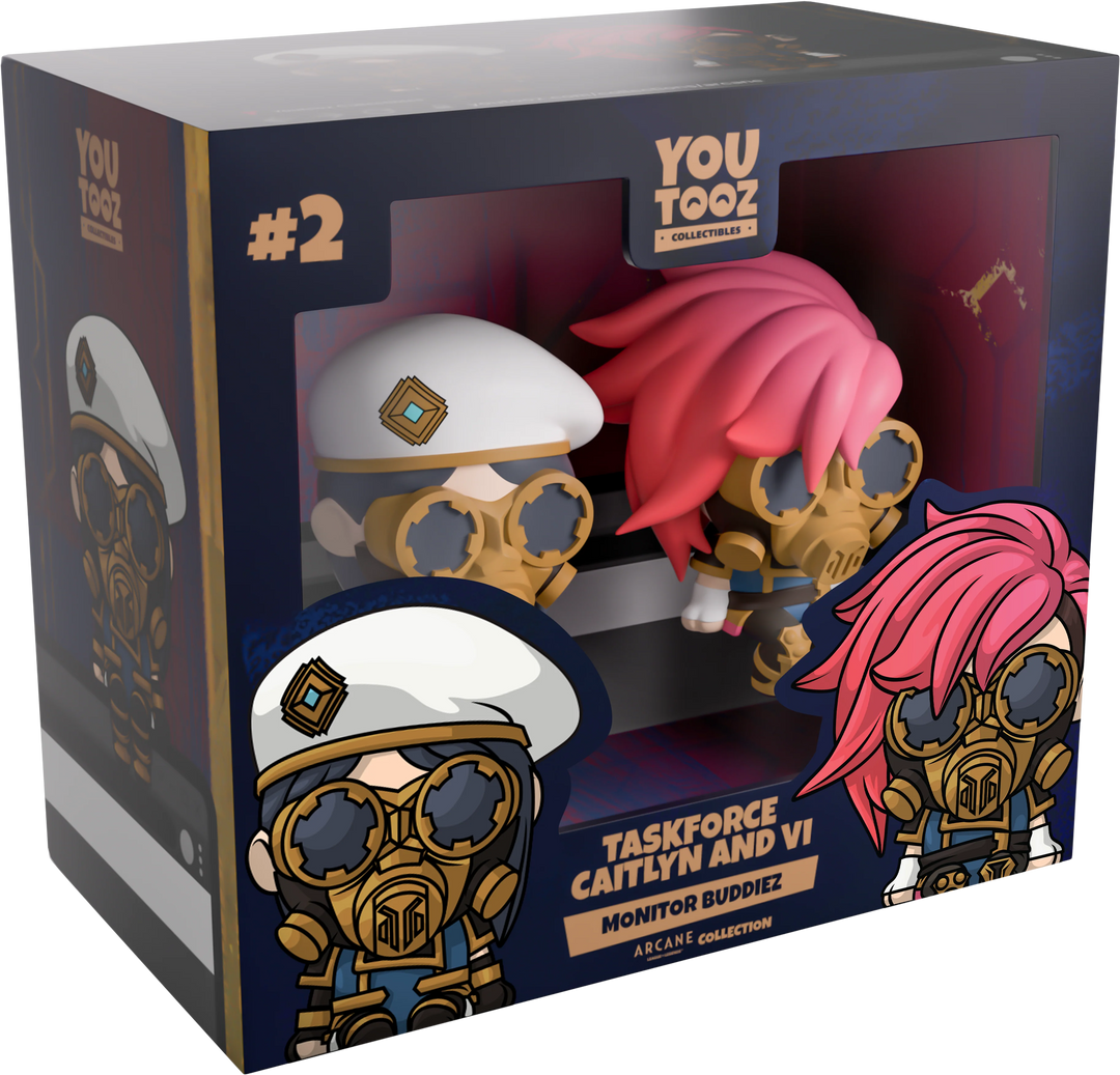 Youtooz Arcane Taskforce Caitlyn & Vi Monitor Buddiez Figures