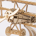 Airplane Bi-Plane TG301 3D Wooden Puzzle, close-up detail