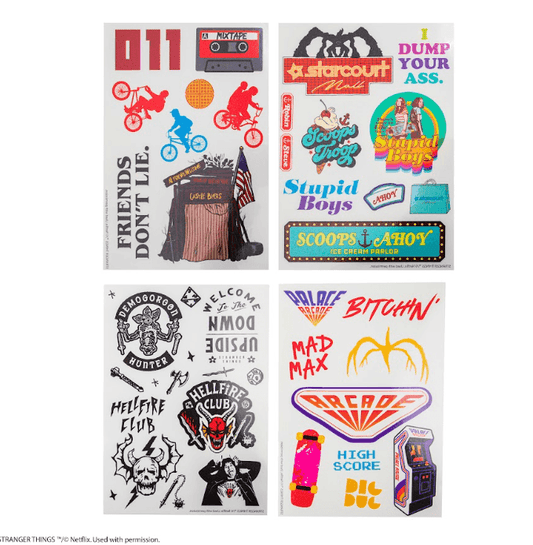 Set of 43 Stranger Things Temporary Tattoos, alternate view