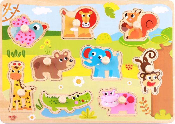 Wooden Animal 10 Piece Puzzle