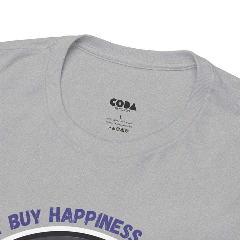 'Money Can't Buy Happiness, But It Can Buy Vinyl' Men's T-Shirt, packaging shot