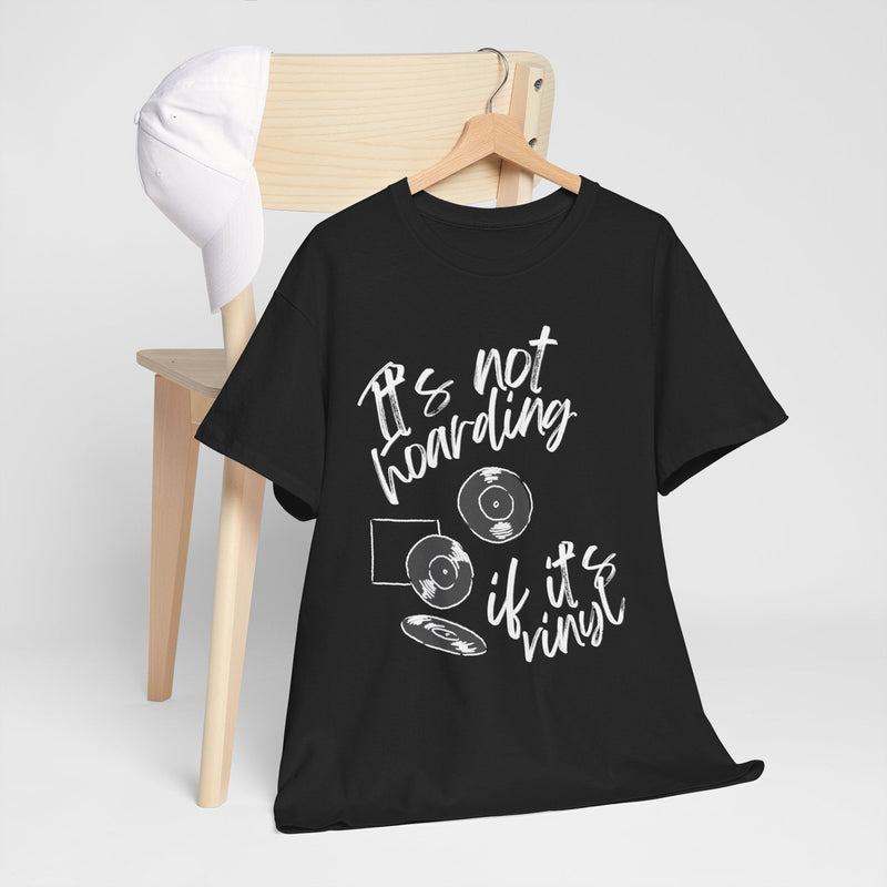 'It's Not Hoarding If It's Vinyl' Men's T-Shirt, in display