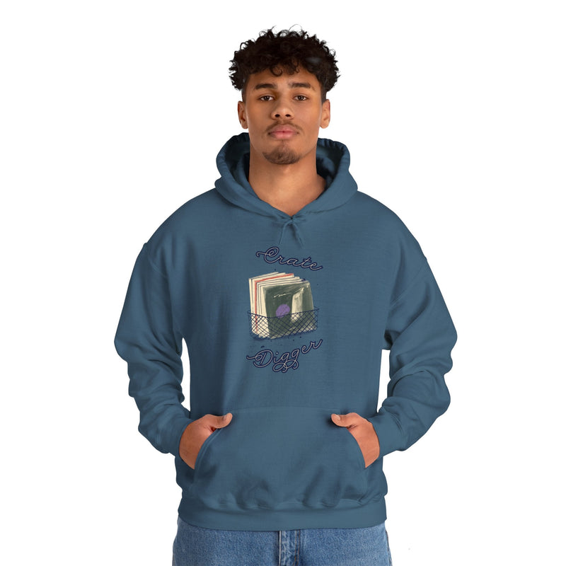 'Crate Digger' Men's Hoodie, packaging shot