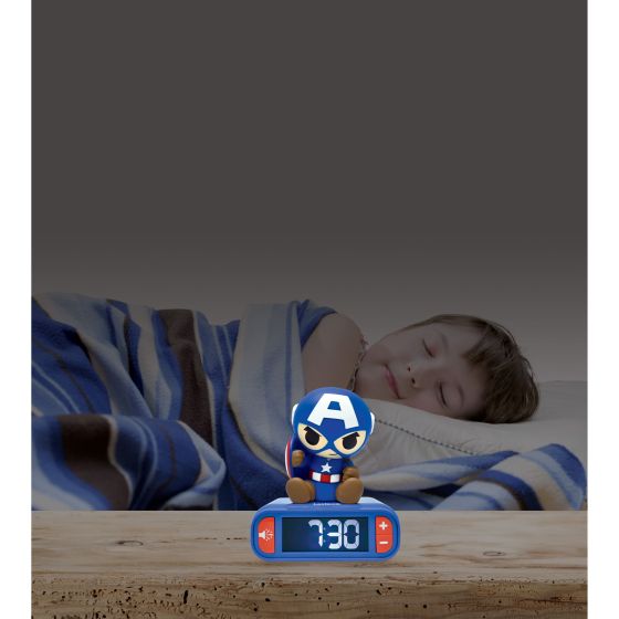 Marvel Captain America Alarm Clock With Night Light