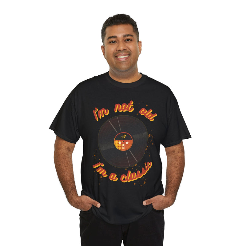 'I'm Not Old, I'm a Classic' Men's Vinyl Record T-Shirt, product detail
