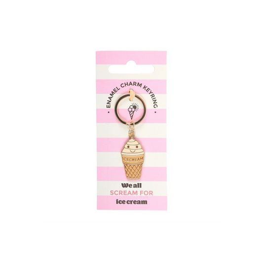 Ice Cream Cone Keyring, alternate view