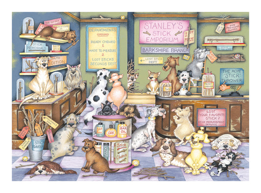 Dapper Dogs No 2: Stanley's Stick Emporium 1000 Piece Jigsaw Puzzle