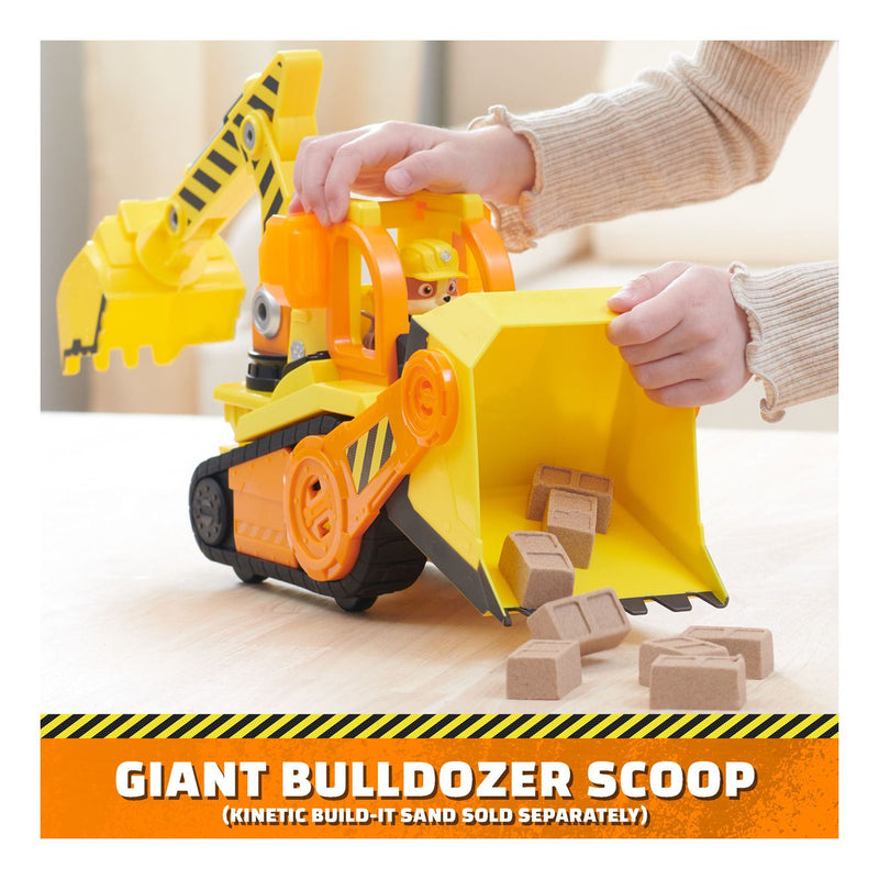 Rubble & Crew Rubble's Barkyard Dlx Bulldozer, side angle