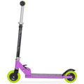 Xootz Kids' Folding Kick Scooter with Adjustable Handlebars - Purple, in display