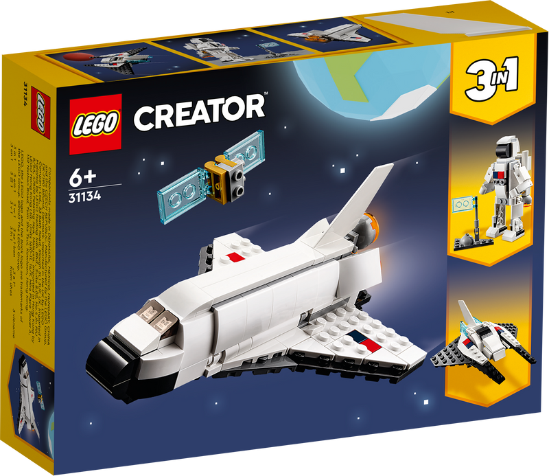 Lego Creator 3 in 1 31134 Space Shuttle Playset for Ages 6 and Up collectible from Curious Minds