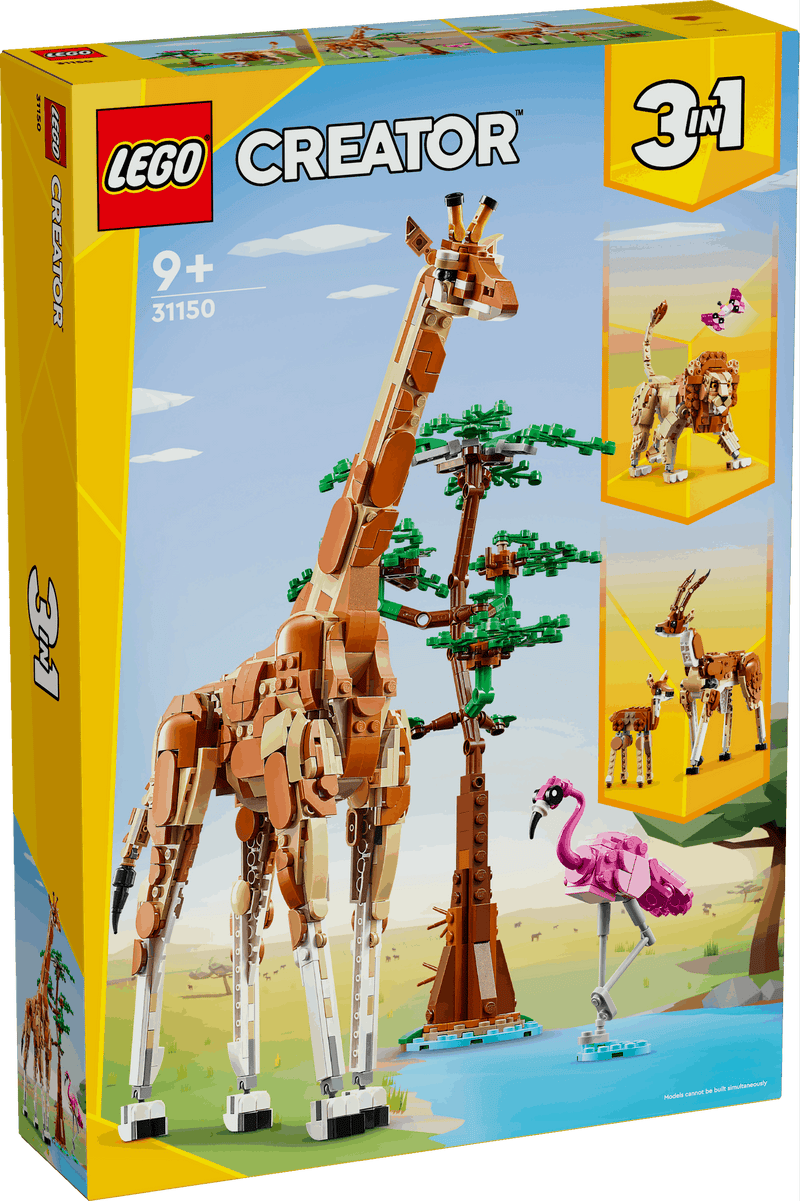 Lego Creator 3 in 1 31150 Wild Safari Animals Playset for Ages 9 & Up collectible from Curious Minds