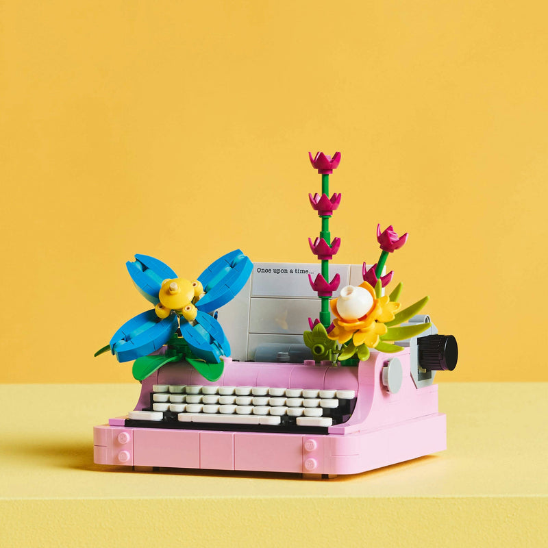 Lego Creator 3 in 1 31169 Typewriter with Flowers for Ages 8 and Up, side angle