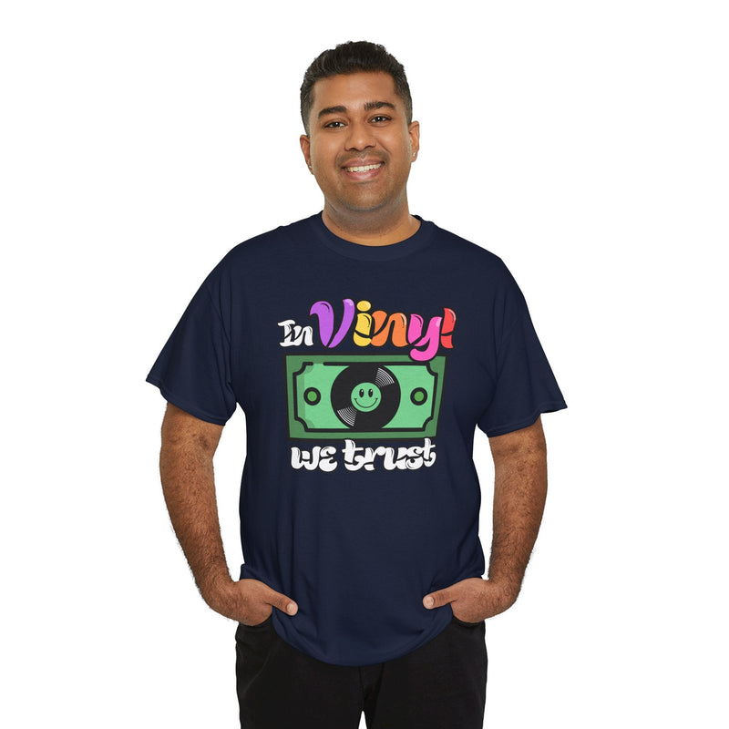 'In Vinyl We Trust' Men's T-Shirt, alternate view