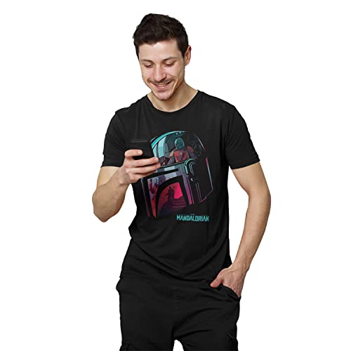 Star Wars The Mandalorian Helmet Reflect T-Shirt, alternate view