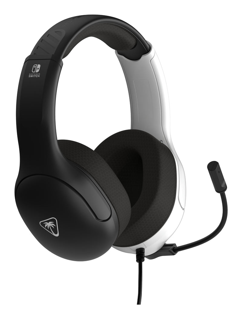 Turtle Beach Airlite Fit Wired Headset Black and White for Nintendo Switch side angle