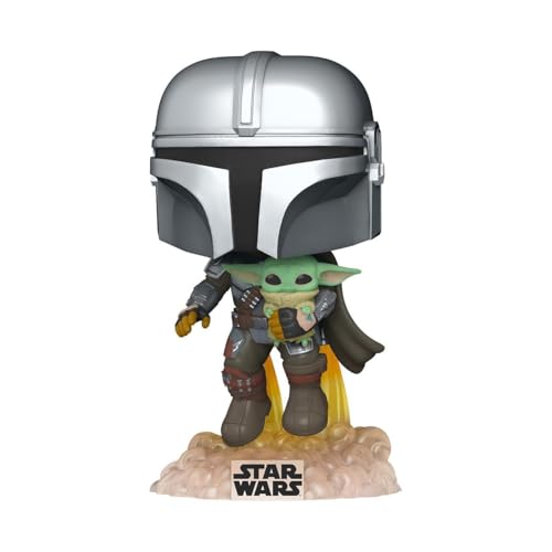 Mandalorian Mando Flying with Jet Pack POP! Vinyl Figure, side angle