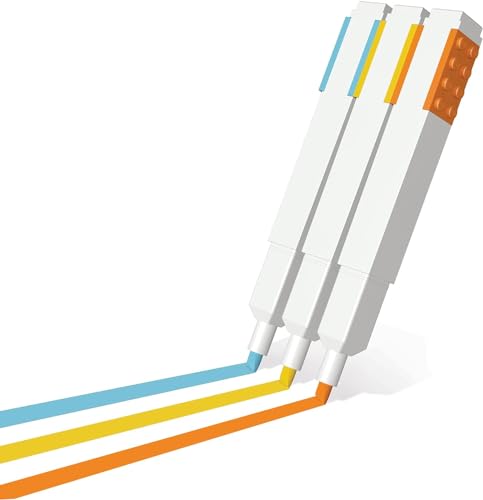 LEGO Bricks Highlighters 3 Pack, close-up detail