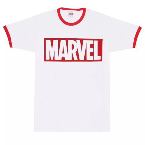 Marvel Comics logo white T-shirt