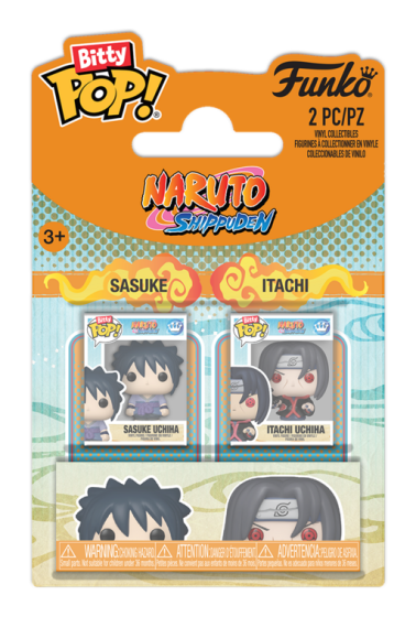 Naruto - Sasuke & Itachi 2 Pack Funko Bitty Pop! Vinyl Figures