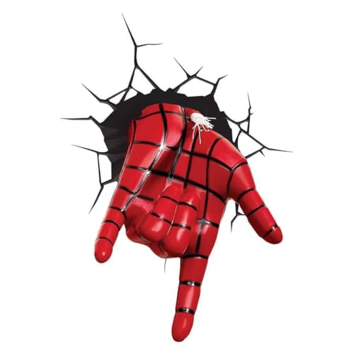 Marvel Spider-Man 3D LED wall light with crack effect