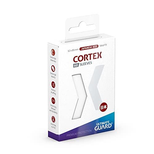 Ultimate Guard Cortex Sleeves White Japanese Size 60, close-up detail
