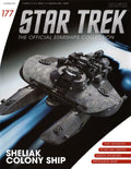 Sheliak Colony Ship Ship Model Die Cast Starship STDC177 (Eaglemoss / Star Trek), in display