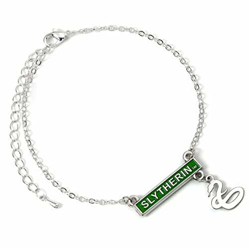 Harry Potter Silver Plated Bar Bracelet Slytherin, alternate view