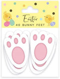 Easter Bunny Feet Embellishment Decorations 11cm - Pack of 40 collectible from hanrattycraftsgifts.co.uk