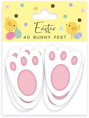 Easter Bunny Feet Embellishment Decorations 11cm - Pack of 40 collectible from hanrattycraftsgifts.co.uk