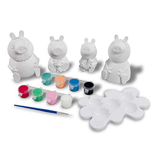 Peppa Pig Paint-Up Plaster Figures Set, close-up detail