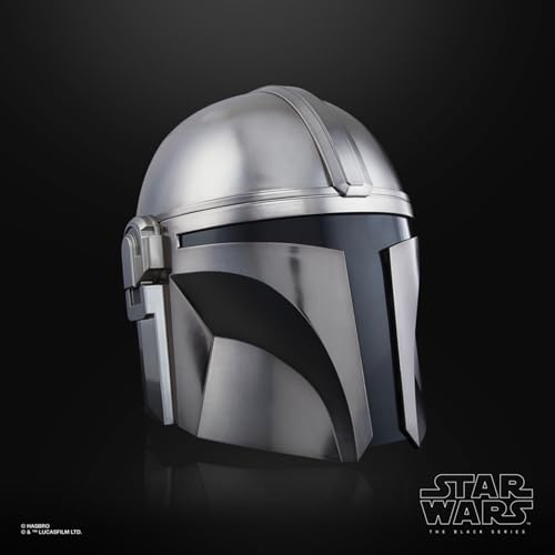 Star Wars The Black Series Mandalorian Electronic Helmet, in display