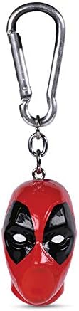 Deadpool Marvel Head 3D Rubber Keyring