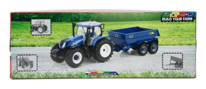 New Holland T6 Tractor With Trailer Playset