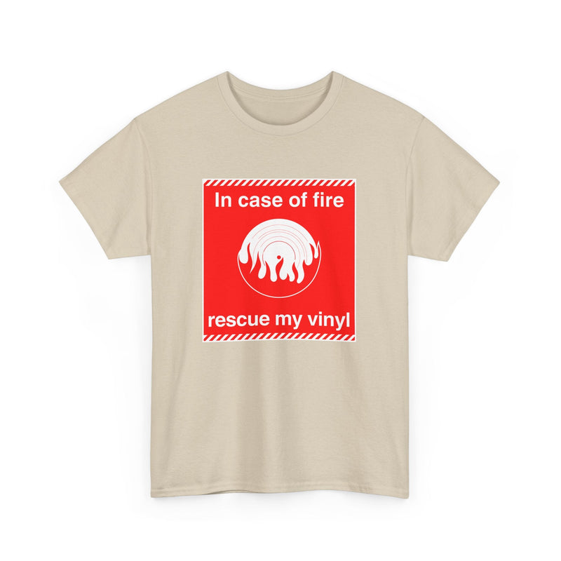 'In Case of Fire, Save My Vinyl' T-Shirt, additional view