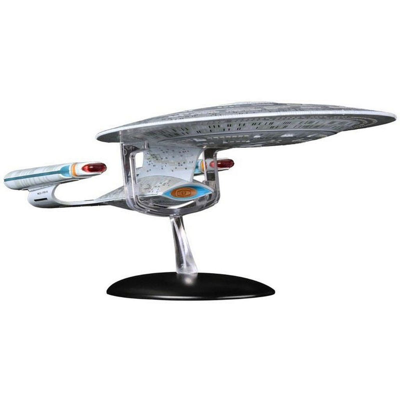U.S.S. Enterprise NCC-1701-D (Galaxy-class) XL EDITION Die-cast Model Ship (Eaglemoss / Star Trek), side angle