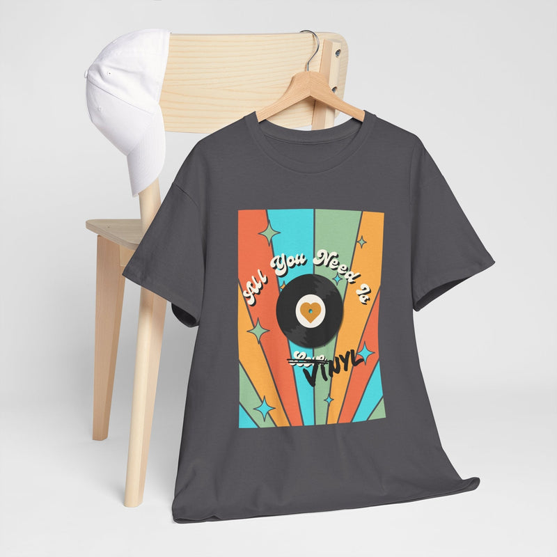'All You Need Is Vinyl' T-Shirt, in display